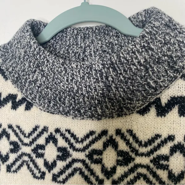 A New Day Fair Isle Mock Neck Cheers Sparkle Sweater in XS - Image 4