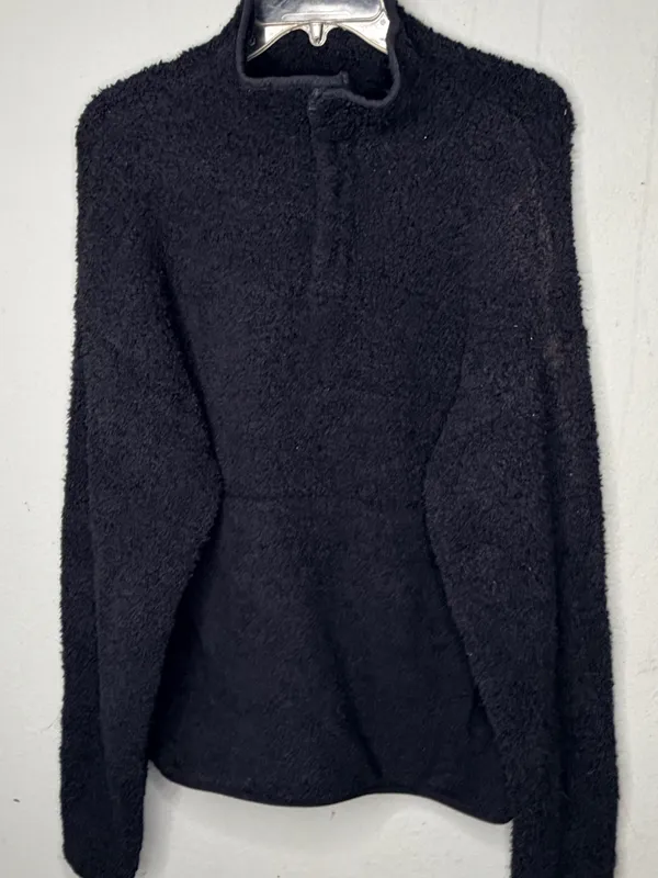 Skims Black Sherpa Pullover Shirt - Image 5
