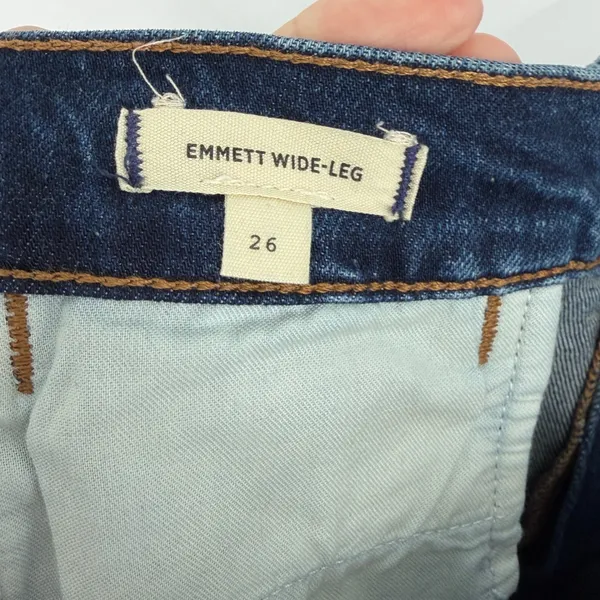 Madewell Emmett Wide Leg‎ Jeans Dark Indigo Wash Size 26 - Image 3
