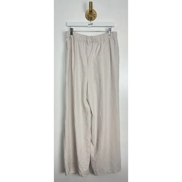 FREE PEOPLE Nothin' to Say Elastic Waist Pants in Champagne Dream Size Large - Image 9