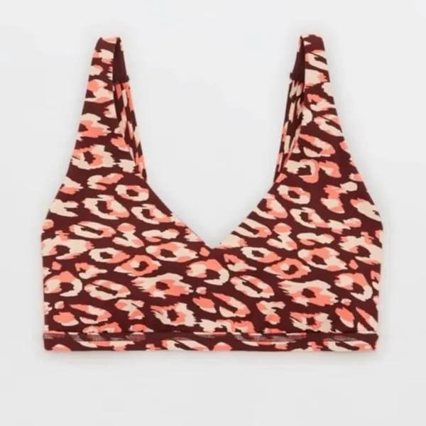 Offline By Aerie Goals Plunge Sports Bra Maplewood Size Small - Image 8