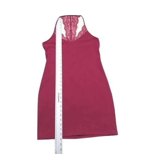 Express‎ Maroon Red Spaghetti Strap Lace Back Bodycon Dress Size Medium - Image 3