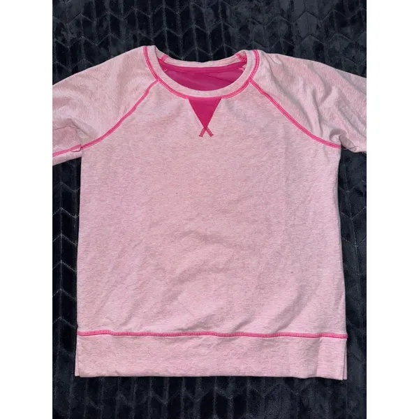 Lululemon Women's Voyage Pullover‎ Heathered Pink Size 4 - Image 2