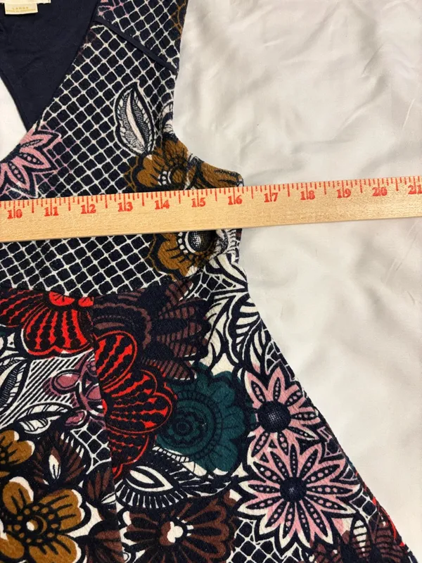 Maeve Anthropologie Floral Swing Dress Size Large Boho Print Sleeveless - Image 4