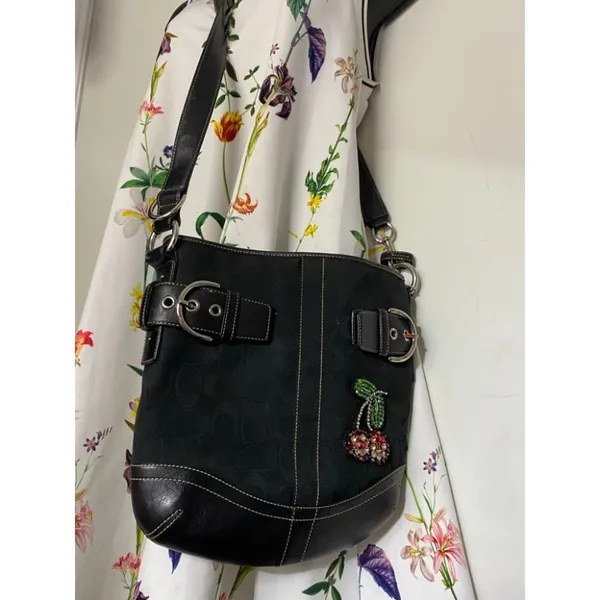 Coach Black Jacquard Fabric Signature Crossbody - Image 12