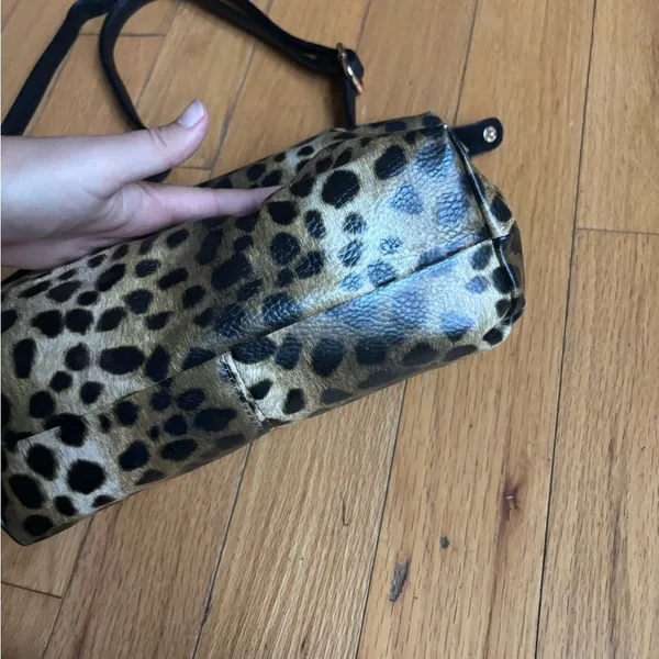 Vintage 90s early 2000s Jersey Shore Style Grunge Cheetah Print Shoulder Bag - Image 5
