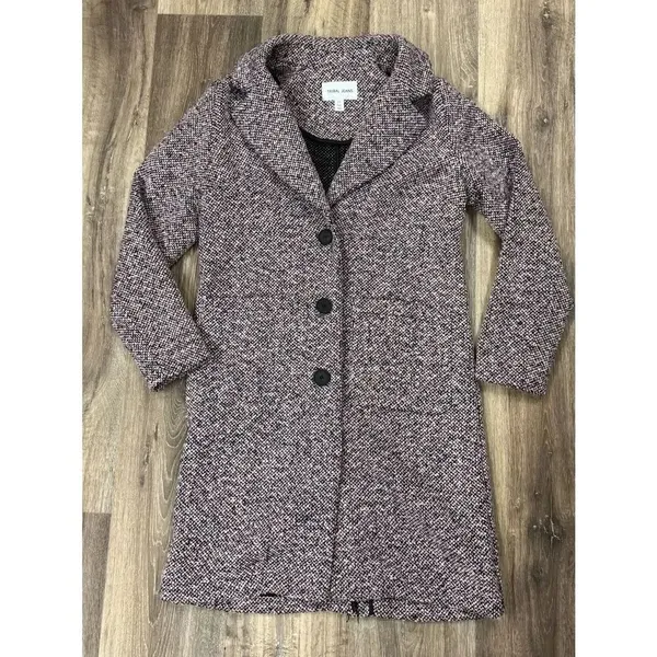 Tribal Jeans Boucle Duster Pink Lady Coat Women’s Small - Image 2