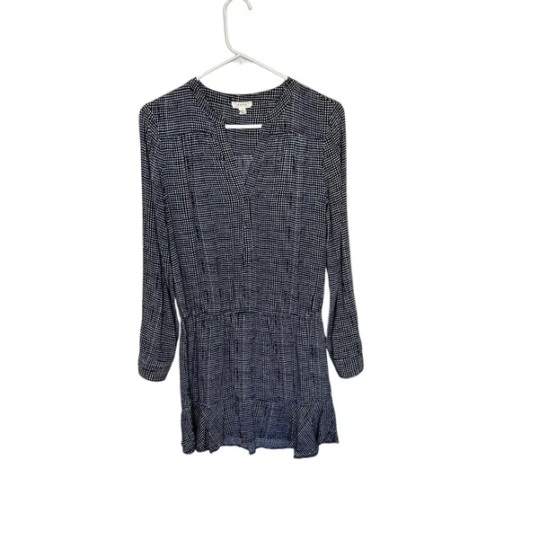 Joie Women’s Soft Acey Printed Roll Tab Mini Dress Navy/White XS - Image 3