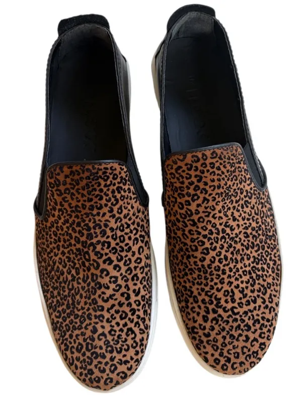 EUC THE FLEXX Leather Sneak Name slip-On Sneaker Flats Animal Print Size 11 - Image 2