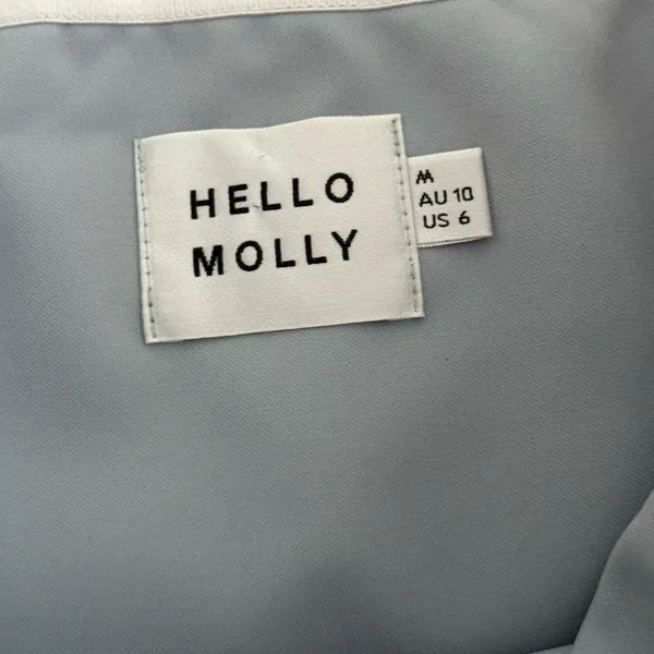 Hello Molly Mimosa Time Spring Summer Polka‎ Dot Dress Ruffle Womens 6 Strapless - Image 2