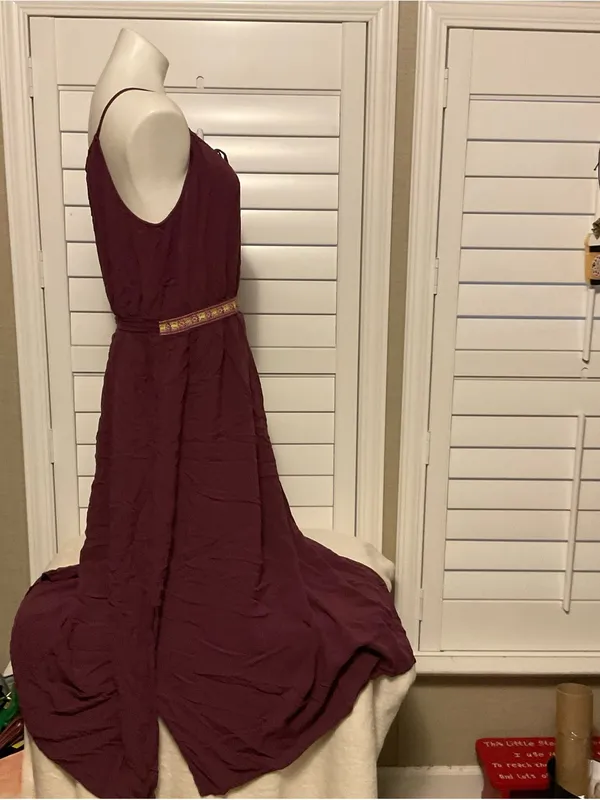 Faded Glory Plum Spaghetti Strap Maxi Dress - Image 4