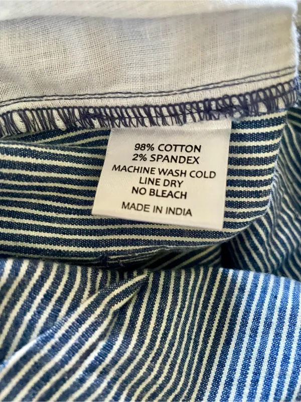 Nw/oTags Built by Wendy Angle Trousers Barrel Leg High Waist Engineer Stripe M - Image 10