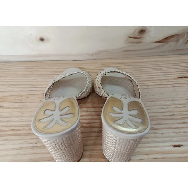 Antonio Melani x The Nat Note Woven Raffia Mesh Block Heel Mules Size 7.5M - Image 10