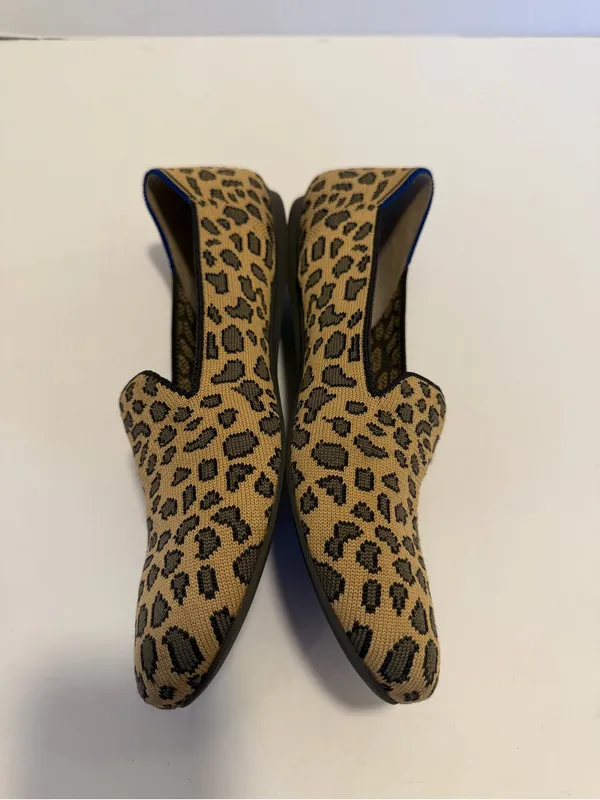 Rothys Spotted Leopard Print Loafers Slip On Round Toe Animal size 9.5 - Image 3