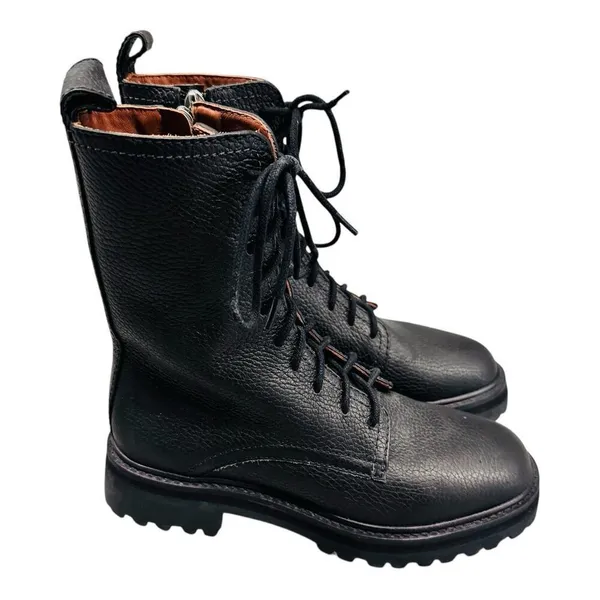 Reformation Katya Combat Boots black leather size 5 - Image 2