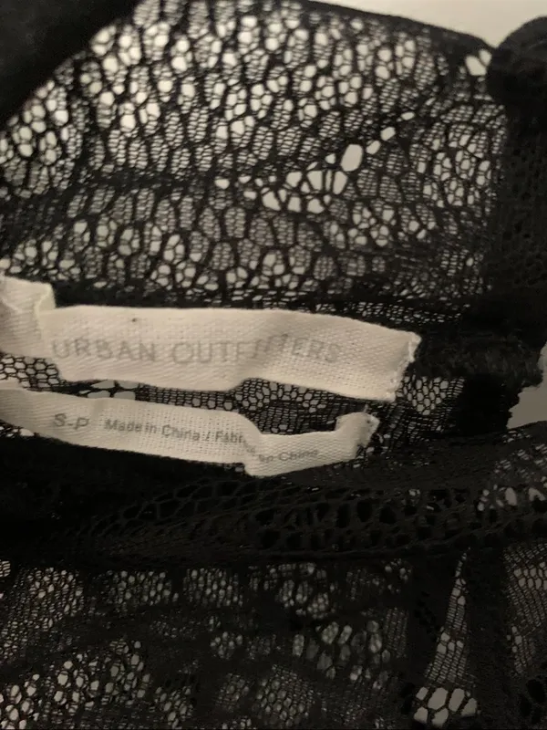 Urban Outfitters Black Lace Mock Neck Long Sleeve Top - Image 6
