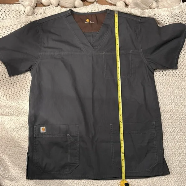 Carhartt Black Scrub Top Womens Small Gray - Image 4