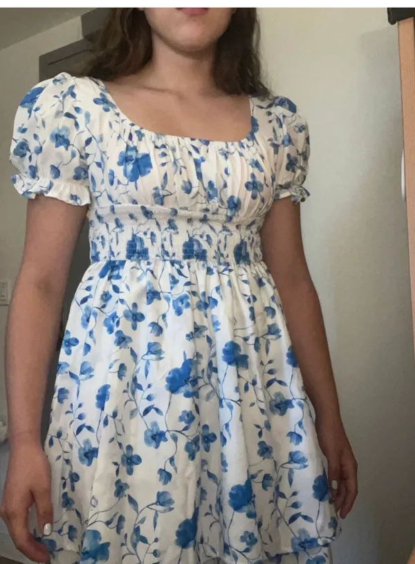 Ruffle Flower Dress Multi Size M - Image 2