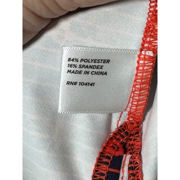 Lady Hagen Women's Medium‎ Floral Golf Polo Shirt Striped Navy Red - Image 3