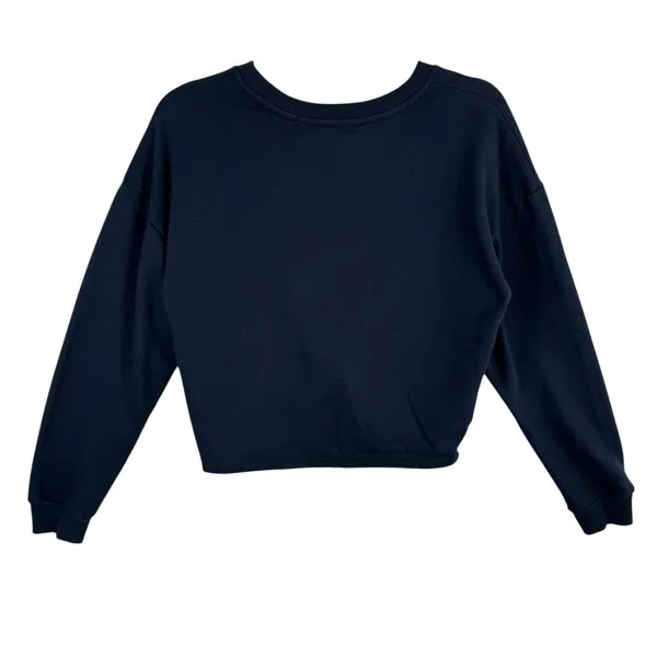 Cut & Paste Black‎ Floral Astrology Planets Cropped Pullover Sweatshirt Medium Black - Image 3