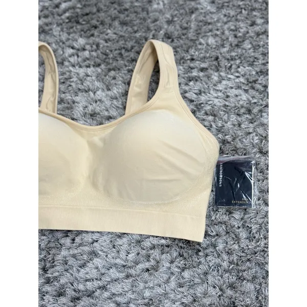 Underoutfit Style 457 Comfort Shaping Bra Size XL Beige With Bra Extender NWT - Image 3