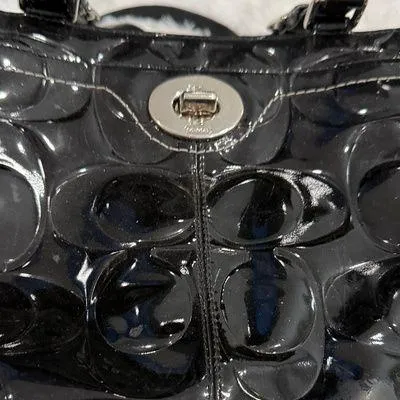 Coach Black Patent Leather Shoulder Bag - Image 2