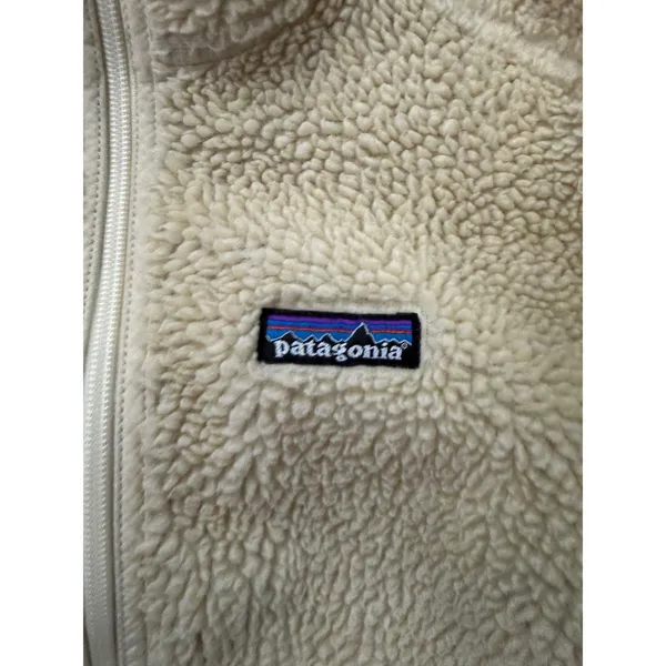 Patagonia Womens Retro-X Hybrid Hooded Fleece Jacket Cream Small‎ Full Zip Hoody - Image 3