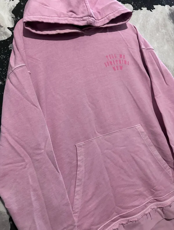 Divided Pink Puff Print Tell Me Something New Hoodie - Image 5