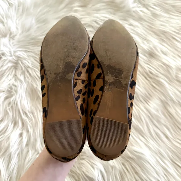 Madewell The Sidewalk Slimmer Leopard Flat Sz 7 - Image 6