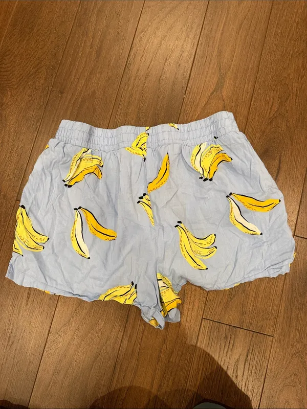 Joyspun Banana-Print Light Blue Pajama Set Size Medium 8/10 - C27-177 - Image 10