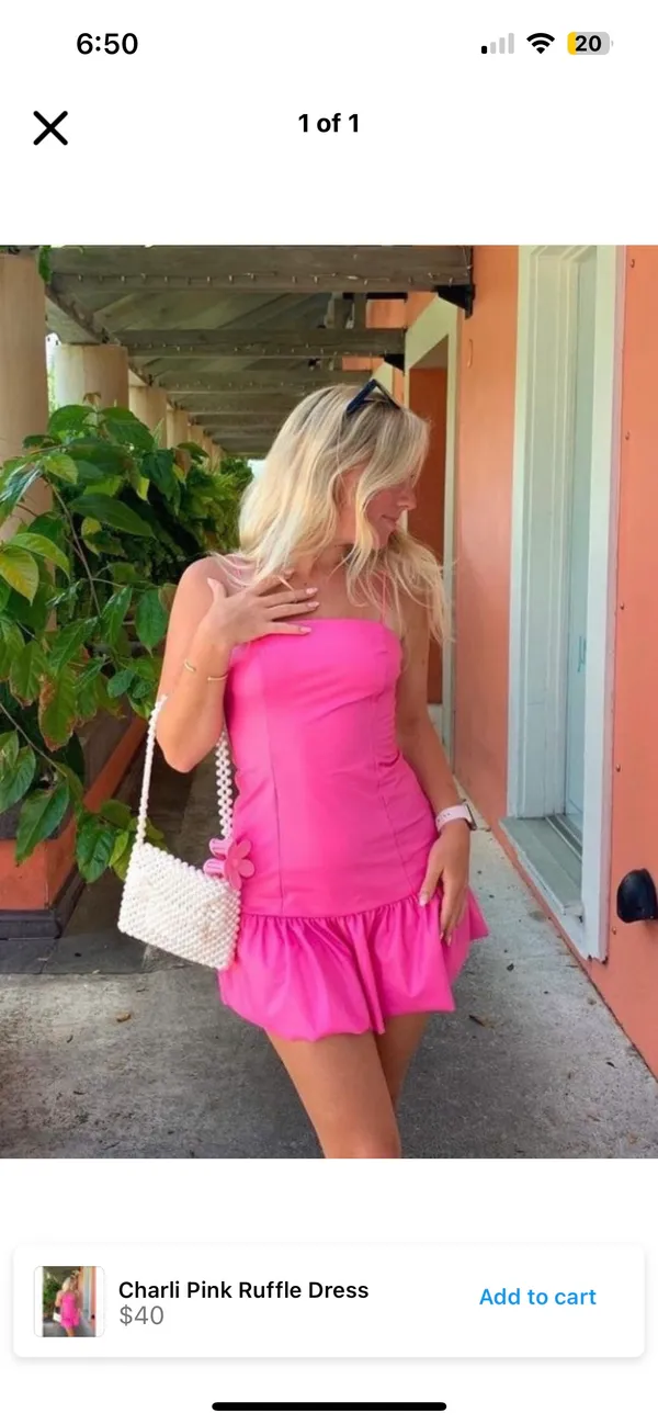 Katie Bop Pink Ruffle Dress - Image 3