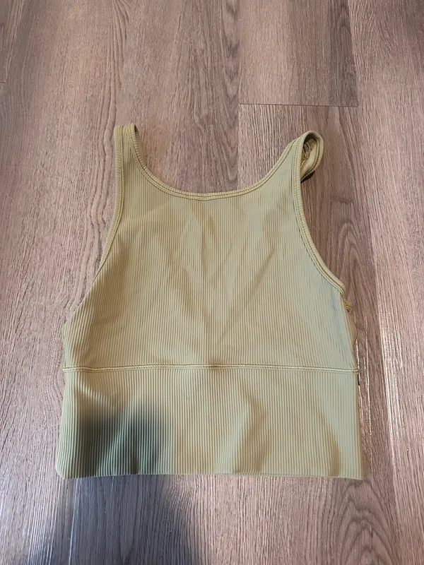 Lululemon Green Ribbed Tank - Image 2