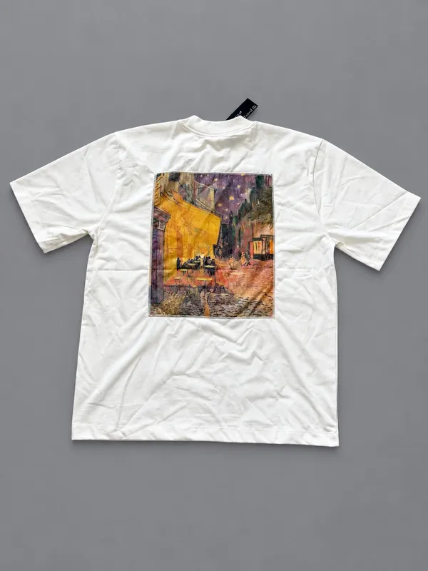 VOX POPULI Brooklyn Book Club Graphic T-Shirt Men’s Medium Cream Oversized Cotton NWT - Image 2