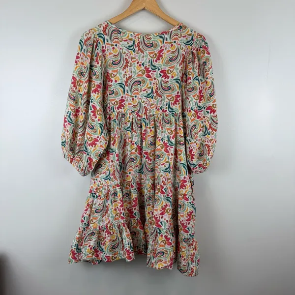 Marine Layer Scarlett Mini Dress Size Medium Women's Colorful V neck - Image 5
