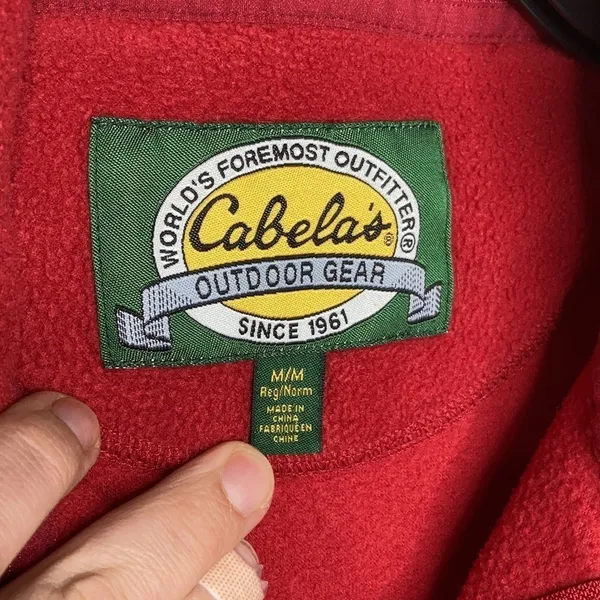 Cabela’s red‎ fleece vest size medium - Image 4