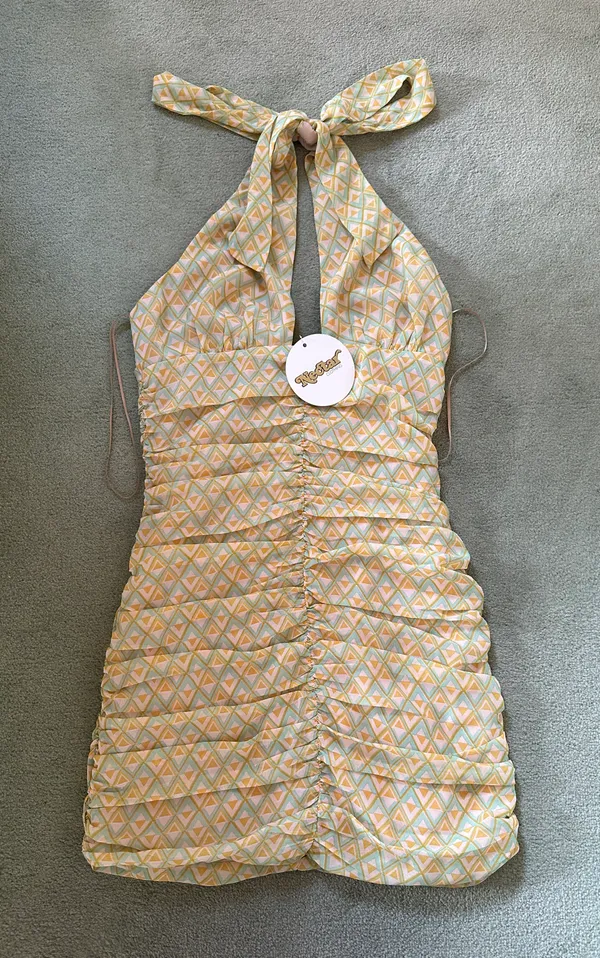 Cutout Halter Mini Dress - Image 3