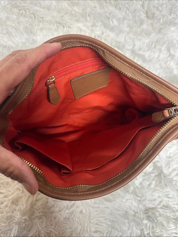 Coach Varsity Stripe Large File Rowan Crossbody Bag Purse - Image 9