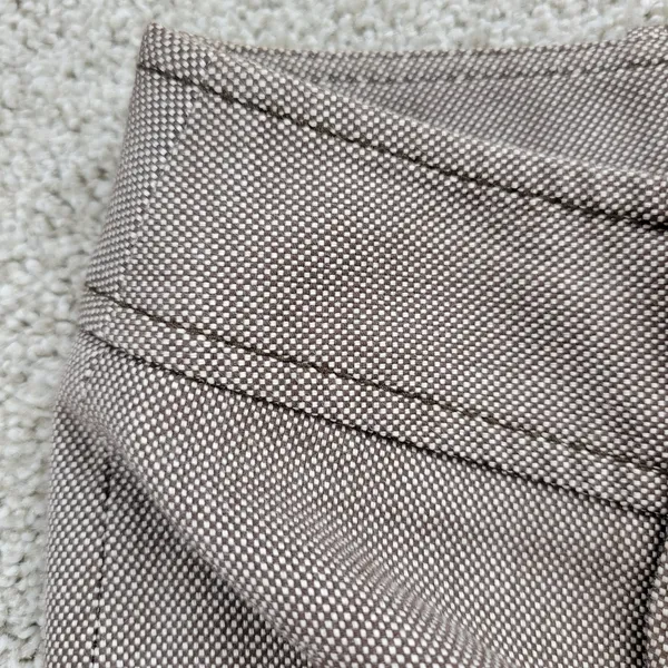 Ann Taylor Womens Dress Pants 12 Brown Textured Wide Leg Career Ankle Trouser - Image 4