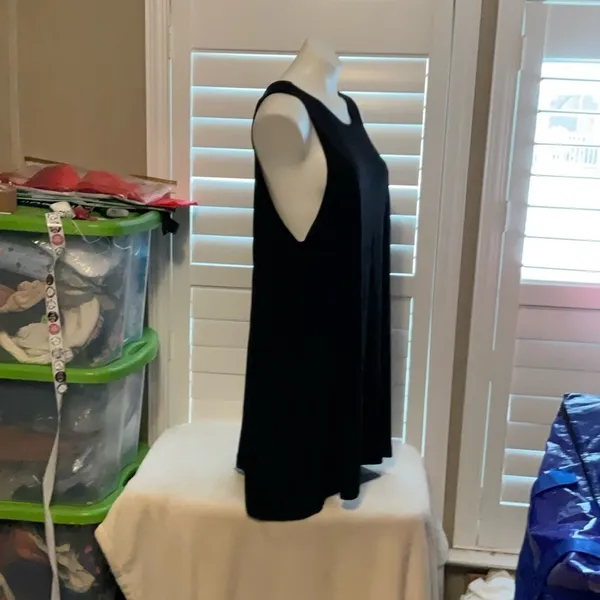 Basic Editions Black Midi Dress Size L - Image 3