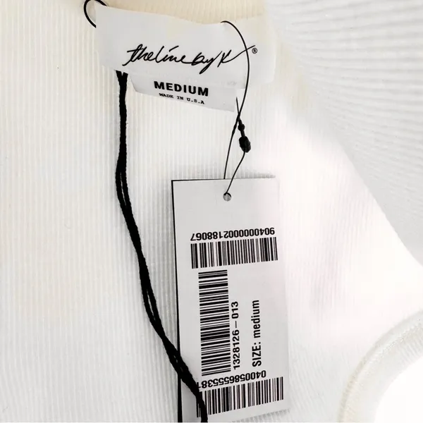 NWT The Line By K Remy Short Sleeve Bodysuit Ivory Size M - Image 9