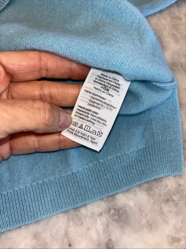 J. Crew Sky Blue Cashmere Crewneck Sweater - Image 5