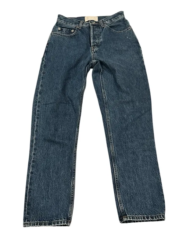 Everlane 90’s Cheeky High Rise Waist Denim Blue Straight Leg Jeans 24 Barrel - Image 2