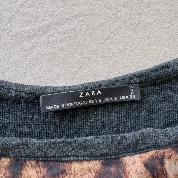 ZARA Leopard Print Flowy Blouse - Image 4
