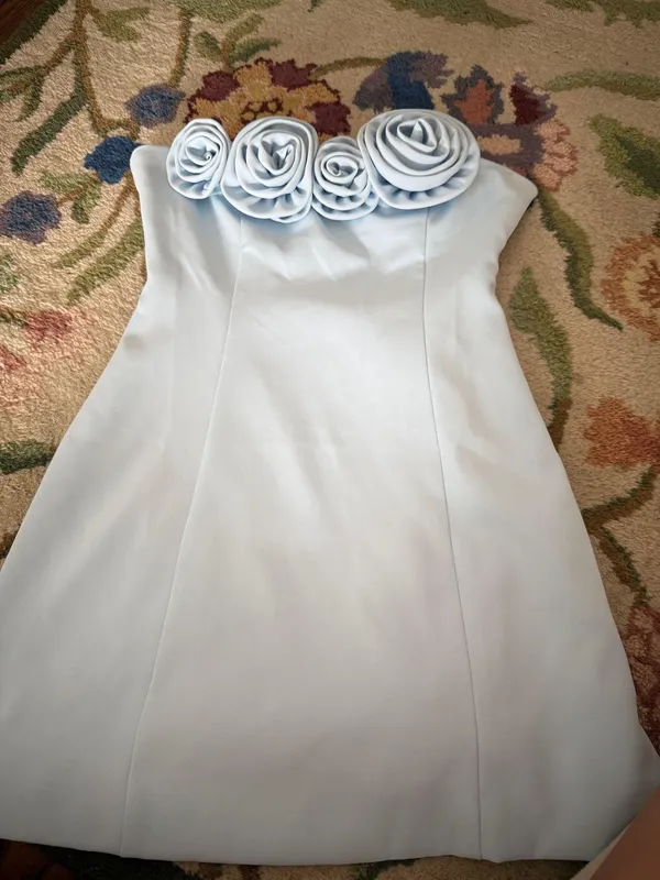 Peppermayo Patsie Strapless Mini Dress - Blue - Image 3