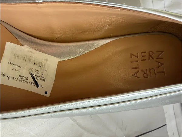 Naturalizer Silver Square-Toe Ballet Flats - Image 11