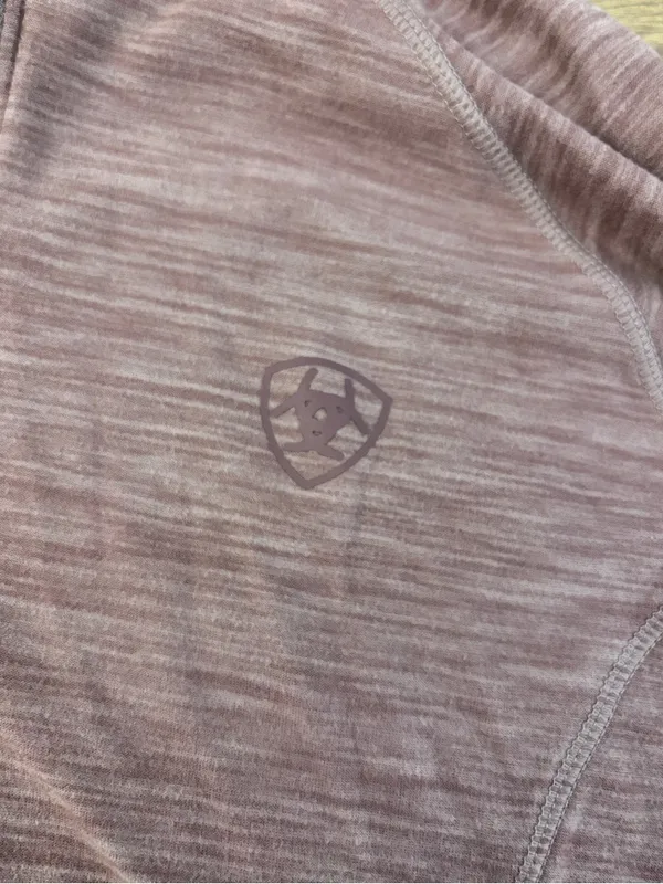 Ariat Laguna Quarter Zip Ladies Long Sleeve Top Twilight Mauve - Image 4