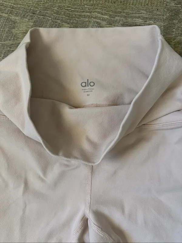 Alo High-Waist Moto Leggings in Pale Pink Size Medium - Image 2