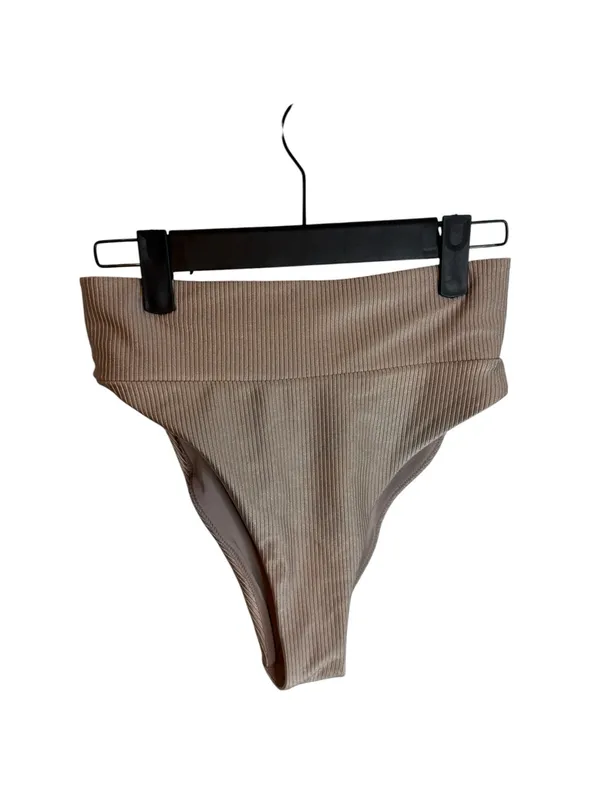 Aerie Beige Metallic Ribbed Bikini Swim Set - Image 5