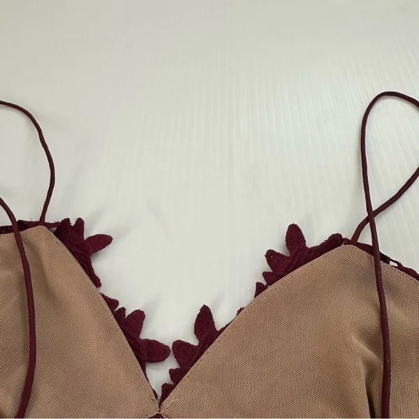 Self-Portrait Azalea Dress Burgundy, S (US 6, UK 10) - Image 13