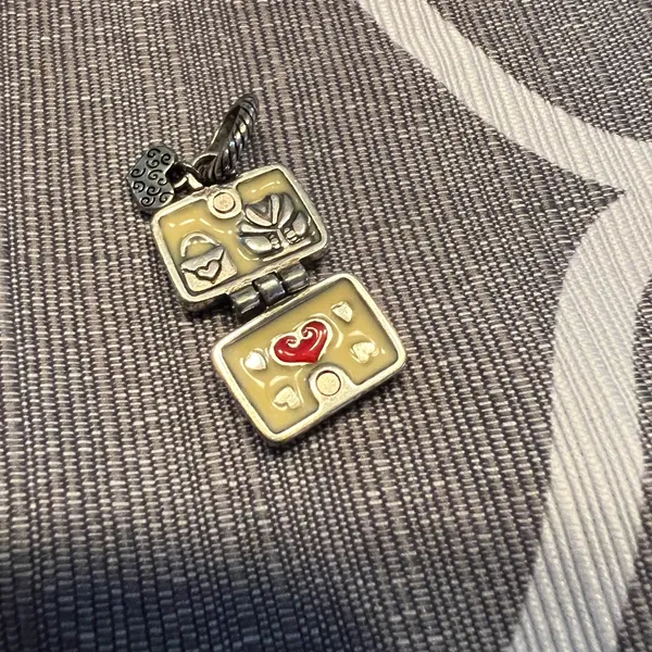 Brighton Bon voyage Suitcase Locket Charm Opens - Italy, Paris, London - Image 3
